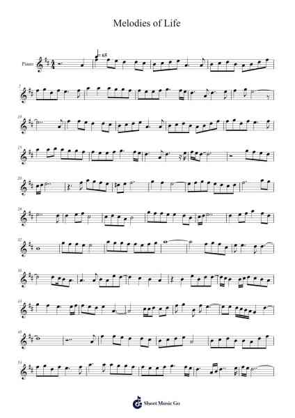 Melodies of Life Musica per pianoforte di Nobuo Uematsu - Arr.Sukeats Midpaul