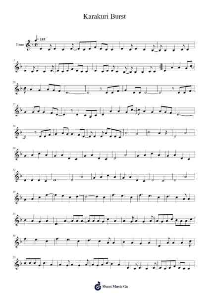 Karakuri Burst Sheet Music by Beadawn Melow-Arr.Calbrown Yertate