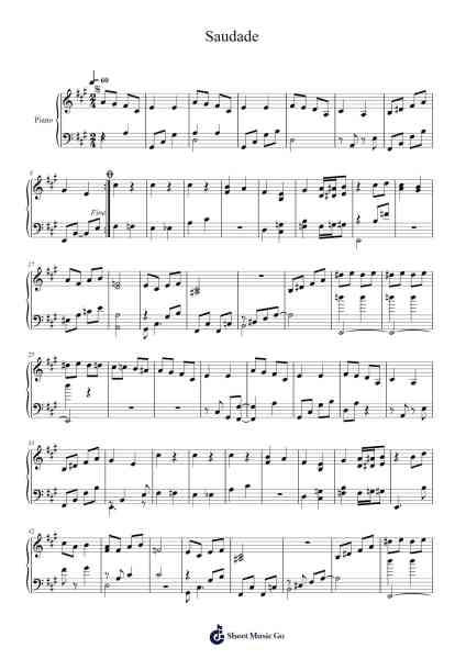 Saudade Sheet Music by Marcelo Camelo-Arr.Luroe Boycefay