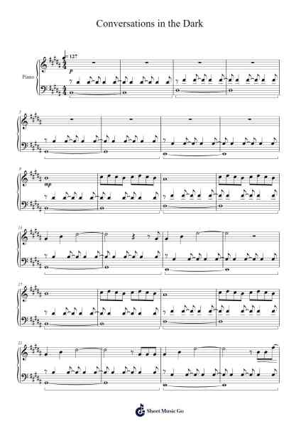 Conversations in the Dark Sheet Music by John Legend-Arr.Spenborg