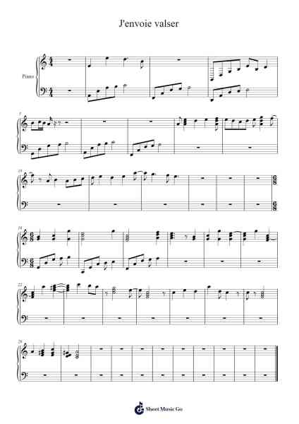 J'envoie valser Sheet Music by CIOCCA Marion-Arr.Goldtim
