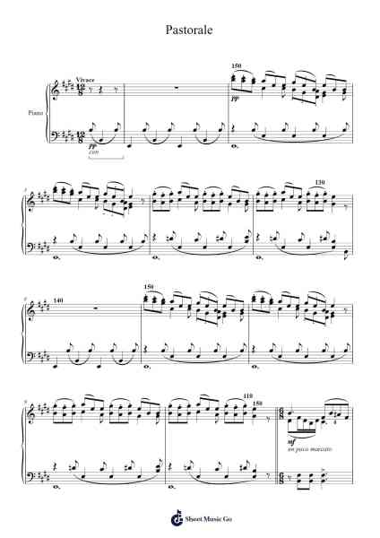 Pastorale Sheet Music by Franz Liszt-Arr.Penlith