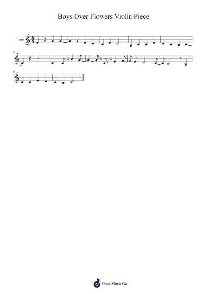 Boys Over Flowers Violin Piece Sheet Music by undefined-Arr.Derlian Sumeo