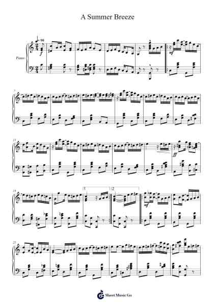 A Summer Breeze Sheet Music by Blithekin Floreed-Arr.Georpir Manback