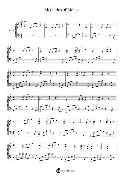 Memories of Mother (from Cardcaptor Sakura) Sheet Music by Takayuki Negishi-Arr.Duttnin Moulnorth