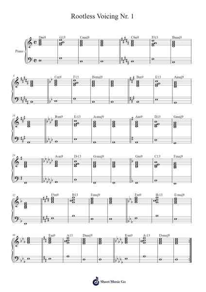 Rootless Voicing Nr. 1 Sheet Music by Virlouis-Arr.Toynkent