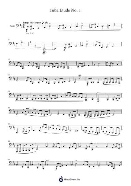 Tuba Etude No. 1 (TMEA All-State 2020-2021) Sheet Music by undefined-Arr.Pulsing