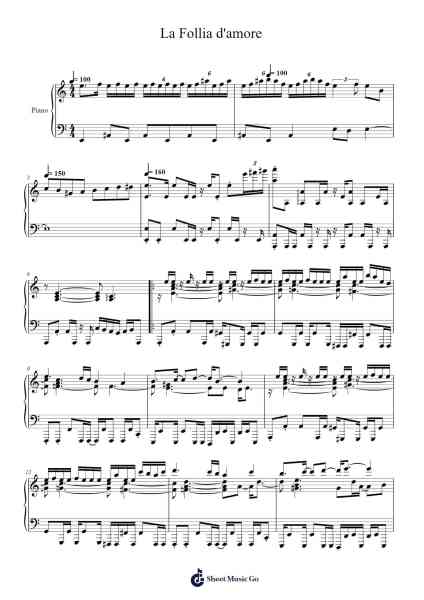 La Follia d'amore Sheet Music by undefined-Arr.Alruth