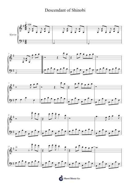 Descendant of Shinobi Sheet Music by Final Fantasy VII-Arr.Yerleen Virdean