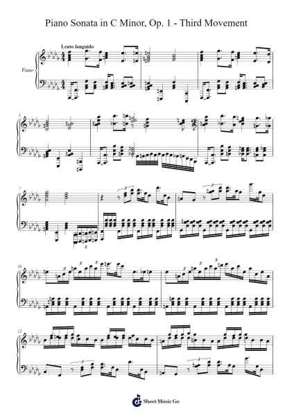 Piano sonata in C minor, op. 1 - Third movement 악보 undefined - 편곡 Holmesmax