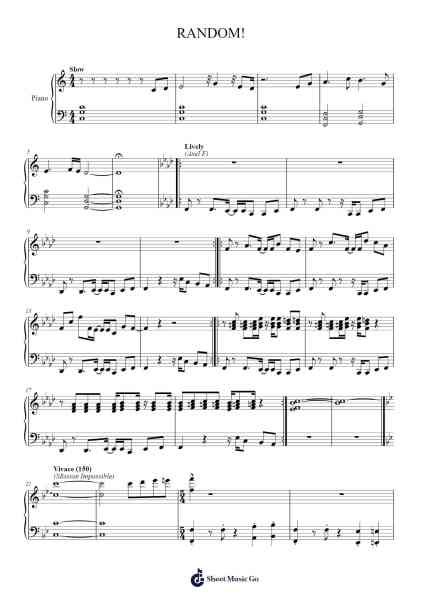 RANDOM! Sheet Music by Jack McKenzie-Arr.Georfoe