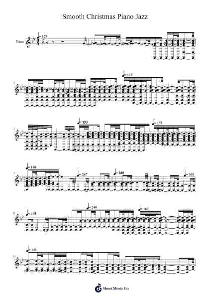 Smooth Christmas Piano Jazz WIP Sheet Music by undefined-Arr.Penlith
