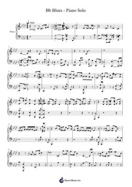 Bb Blues - Piano Solo Sheet Music by Daniel M. Berhe-Arr.Tesssaul