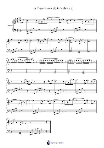 Les Parapluies de Cherbourg Sheet Music by Michel Legrand-Arr.Daitrid Piersliam
