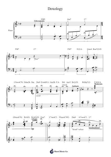 Doxology Sheet Music by Guslouis Migton-Arr.Humbart Browningboyd