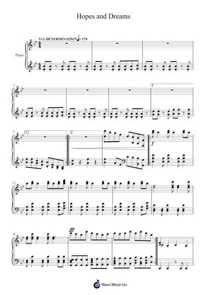 Hopes and Dreams / SAVE the World Sheet Music by Toby Fox-Arr.Wyann Ianli