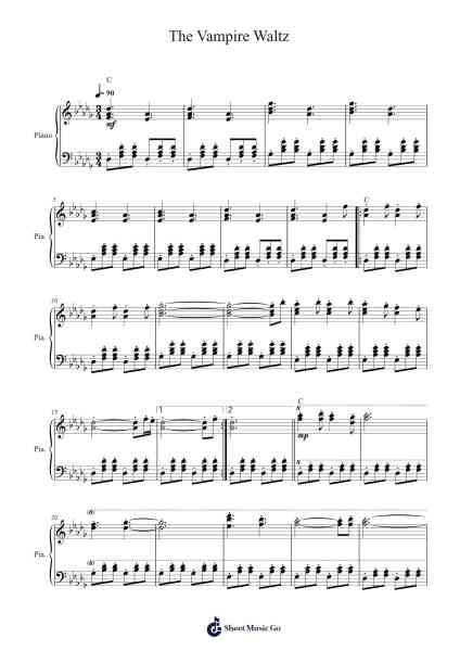 The Vampire Waltz Sheet Music by Michael AKE-Arr.Maclup
