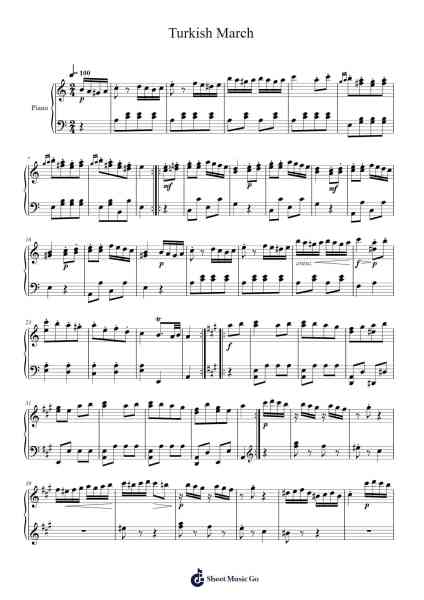 Rondo Alla Turca from Piano Sonata No. 11 in A Major, K. 331: III. Allegretto