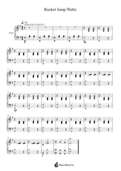 Rocket Jump Waltz Sheet Music oleh Mike Morasky-Arr.Harjo