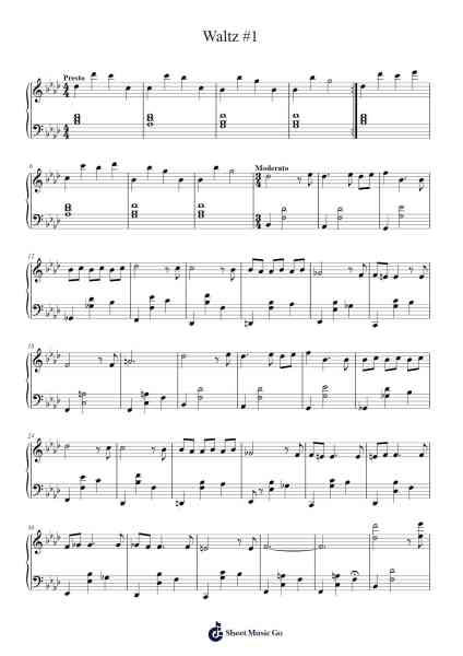 Waltz #1 Sheet Music by Dustin O'Halloran-Arr.Lespenn