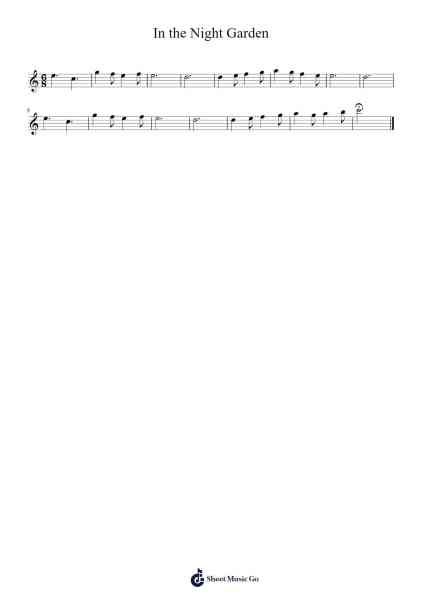 In the Night Garden Sheet Music by leonardo.oriettidelduca-Arr.Comnions Irlay