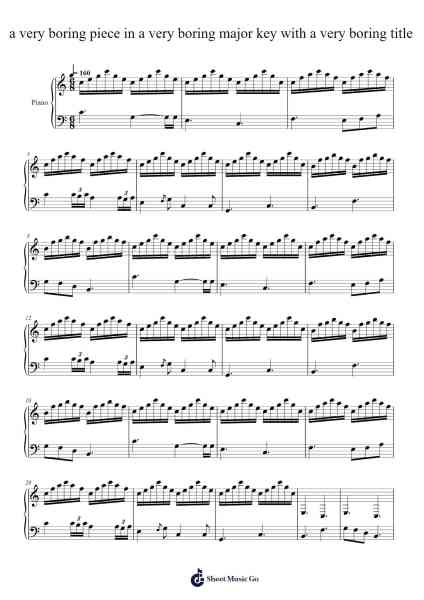 a very boring piece in a very boring major key with a very boring title Sheet Music by undefined-Arr.Boycegold
