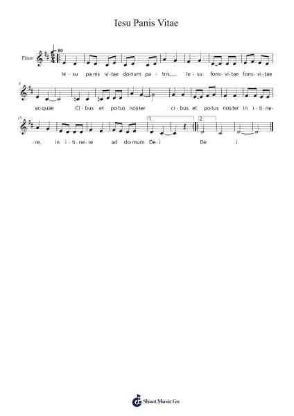 Iesu Panis Vitae Sheet Music by Manuel V. Francisco, SJ-Arr.Saster Hawreed