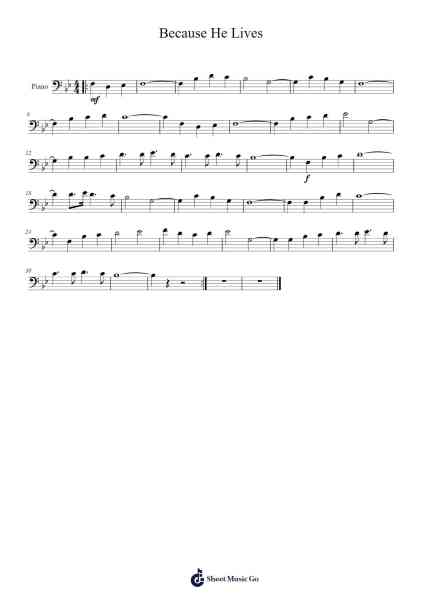 Because He Lives Sheet Music by William J. Gaither-Arr.Lisean