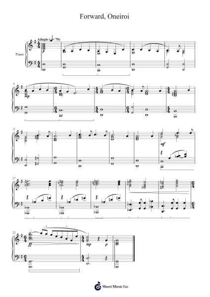 Forward, Oneiroi Sheet Music by Tesscan Whitthune-Arr.Dowar Warford