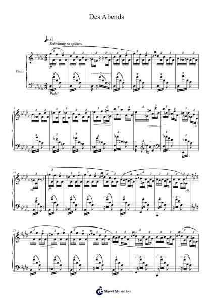 Kinderszenen, Op. 15: No. 1 "Of the Evening" Sheet Music by Robert Schumann-Arr.Earmay