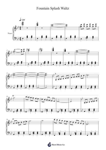 Fountain Splash Waltz Sheet Music by Andrew London-Arr.Bosther