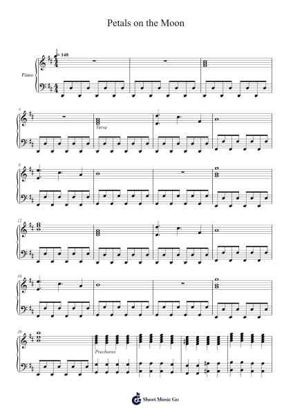 Petals on the Moon Sheet Music by Wasia Project-Arr.Uppold Bruckey