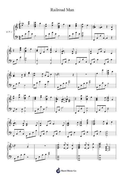 Railroad Man Sheet Music by Ryuichi Sakamoto-Arr.Hoyving