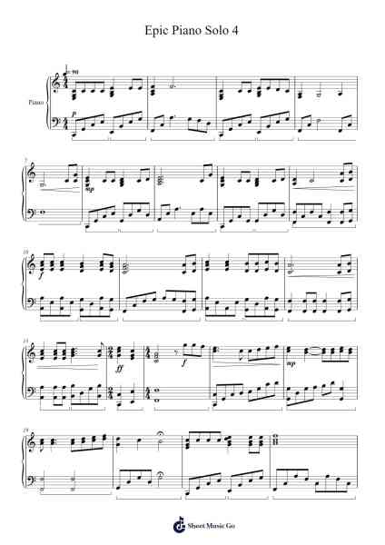 Epic Piano Solo 4 Sheet Music by Heidi-Arr.Cranewright Troycrofts