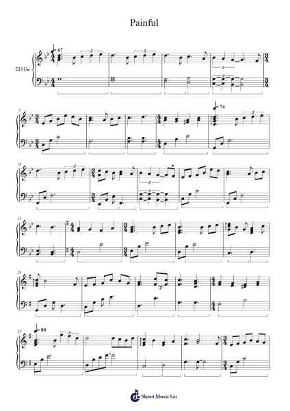 Painful Sheet Music by S-Arr.Grelitt Bachdrow