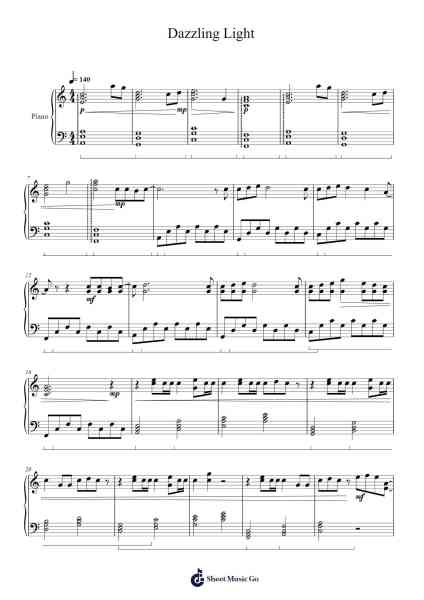 Dazzling Light Sheet Music by undefined-Arr.Huttgie Bellcol