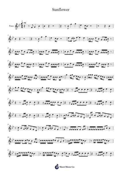 Sunflower Sheet Music by undefined-Arr.Blansid Pashaw