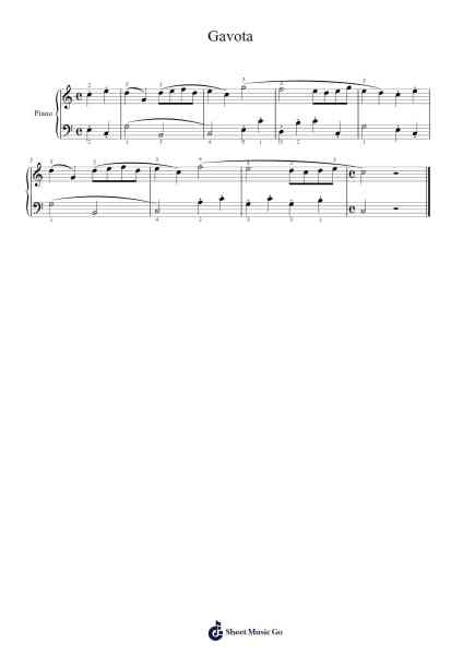 Gavota Sheet Music by Georg Philipp Telemann-Arr.Copraine