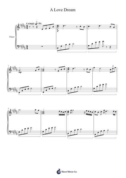 A Love Dream Sheet Music by Li Yang Yang-Arr.Kitfy