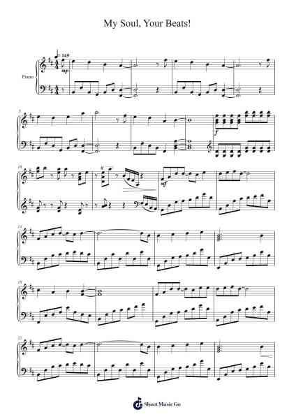 My Soul, Your Beats! Sheet Music by Lia-Arr.Solin