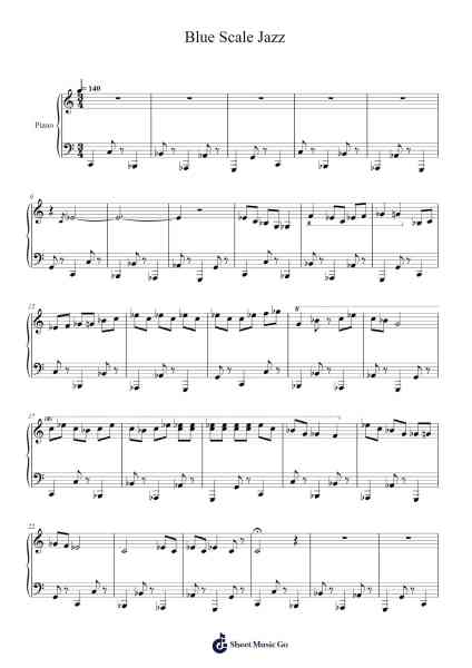 Blue Scale Jazz Sheet Music by Juwon Lee-Arr.Priestsey