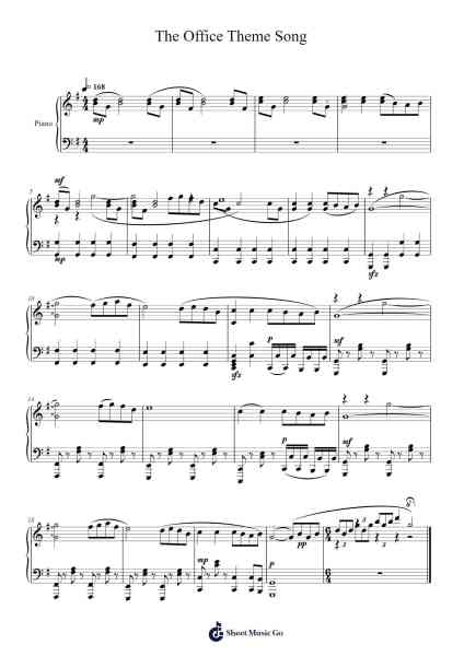 The Office Theme Song Sheet Music by undefined-Arr.Yetbur Jacmill