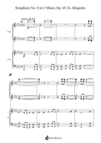 Symphony No. 8 in C Minor, Op. 65: II. Allegretto Sheet Music by Dmitri Shostakovich-Arr.Faithevice