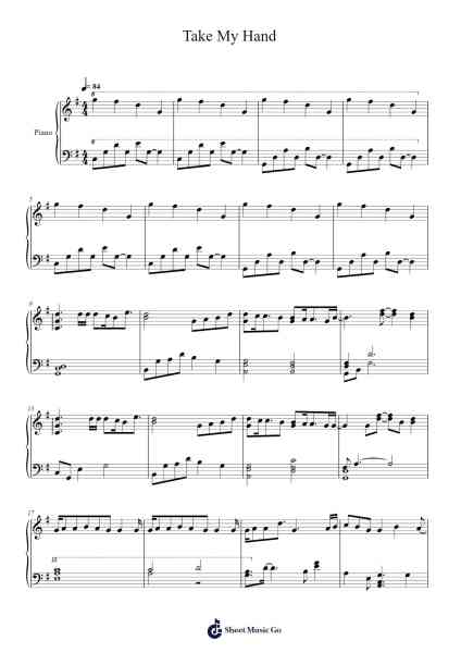 Take My Hand Sheet Music by undefined-Arr.Urkuk Joneswat