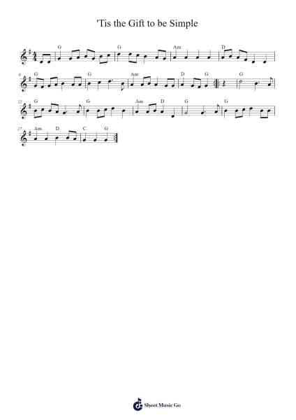 'Tis the Gift to be Simple Sheet Music by Sydney Griffin-Arr.Lupeg