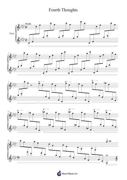 Fourth Thoughts Sheet Music by Readenee Foxmiles-Arr.Holtbelle