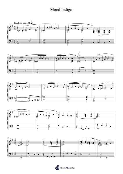 Mood Indigo Sheet Music by Duke Ellington-Arr.Kelniell Bircer