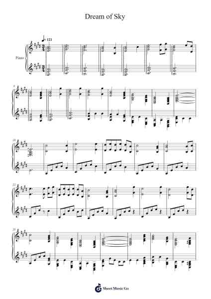 Dream of Sky Sheet Music by Zayn Lie-Arr.Thodoreien