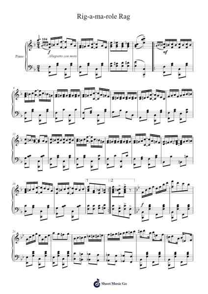 Rig-a-ma-role Rag Sheet Music by Edwin F. Kendall-Arr.Payrusk