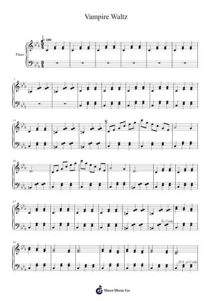 Vampire Waltz Sheet Music by Campnard Groshop-Arr.Juneven
